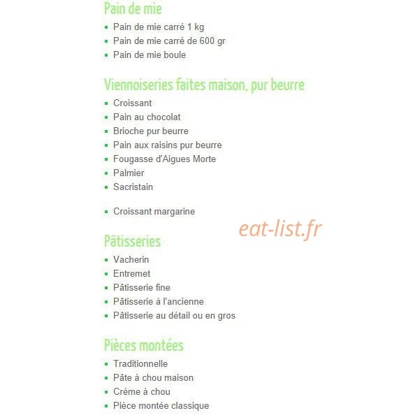 Boulangerie Courb'mandise — carte page 2