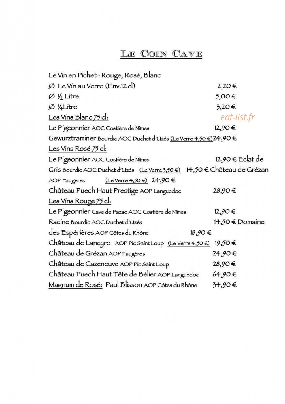 Brasserie de l'Actipark — carte page 3