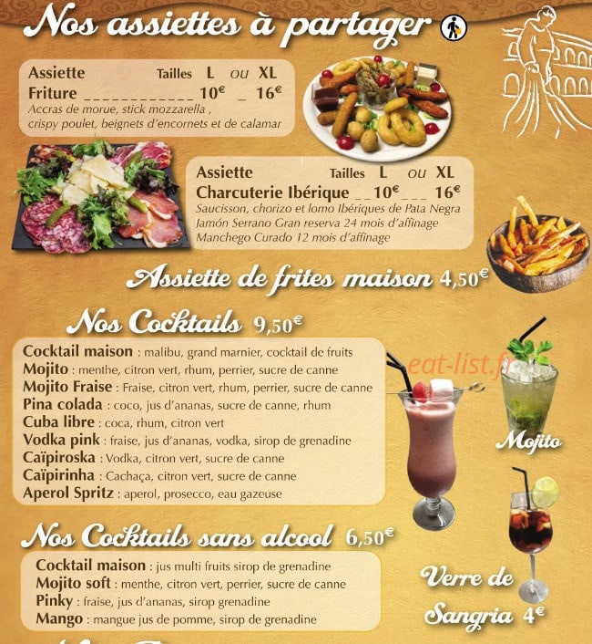 Brasserie des arènes — carte page 8