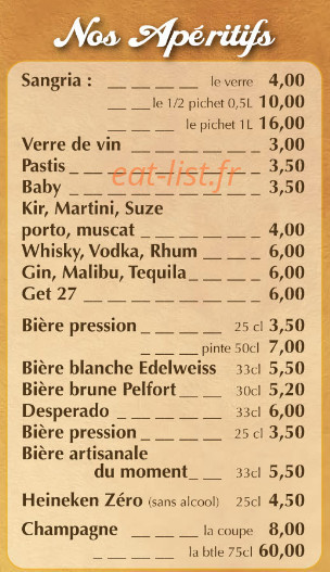 Brasserie des arènes — carte page 10