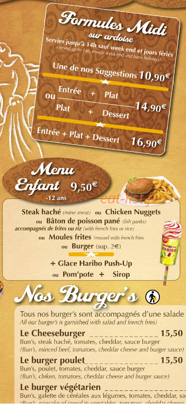 Brasserie des arènes — carte page 5