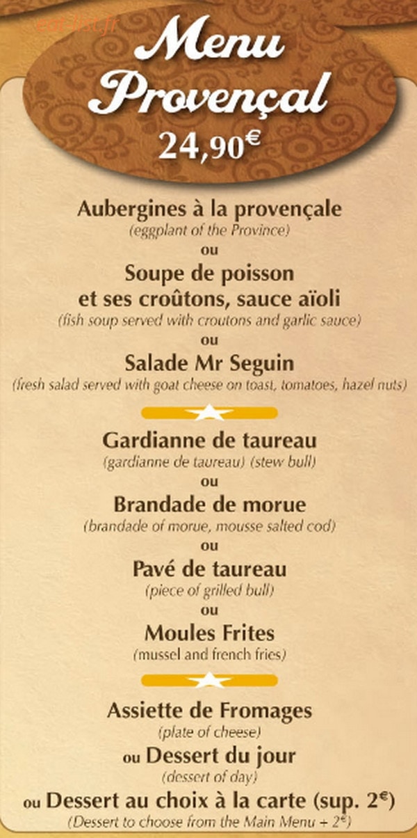Brasserie des arènes — carte page 7