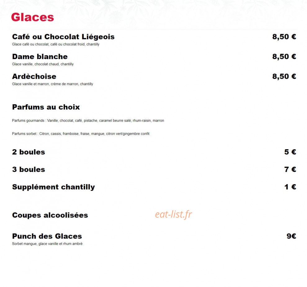 Brasserie le Printemps — carte page 7