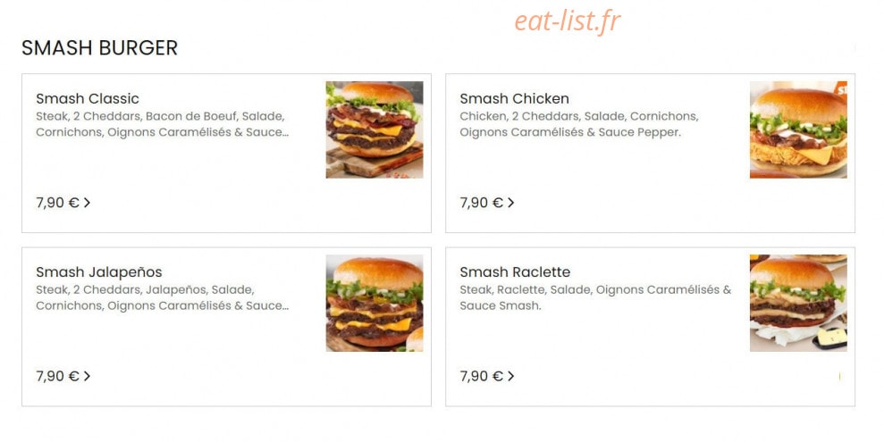 Burger House — carte page 2