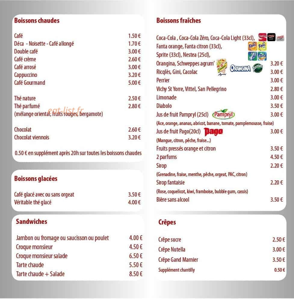 Café Latin — carte page 2