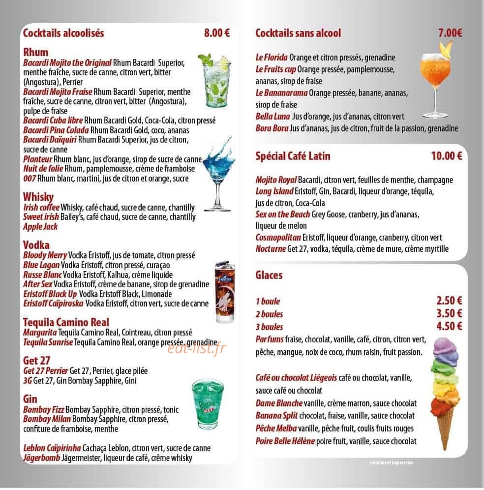 Café Latin — carte page 4
