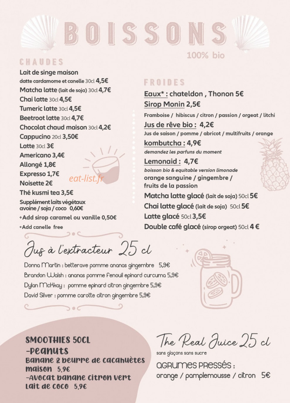 Cali Kitchen — carte page 3