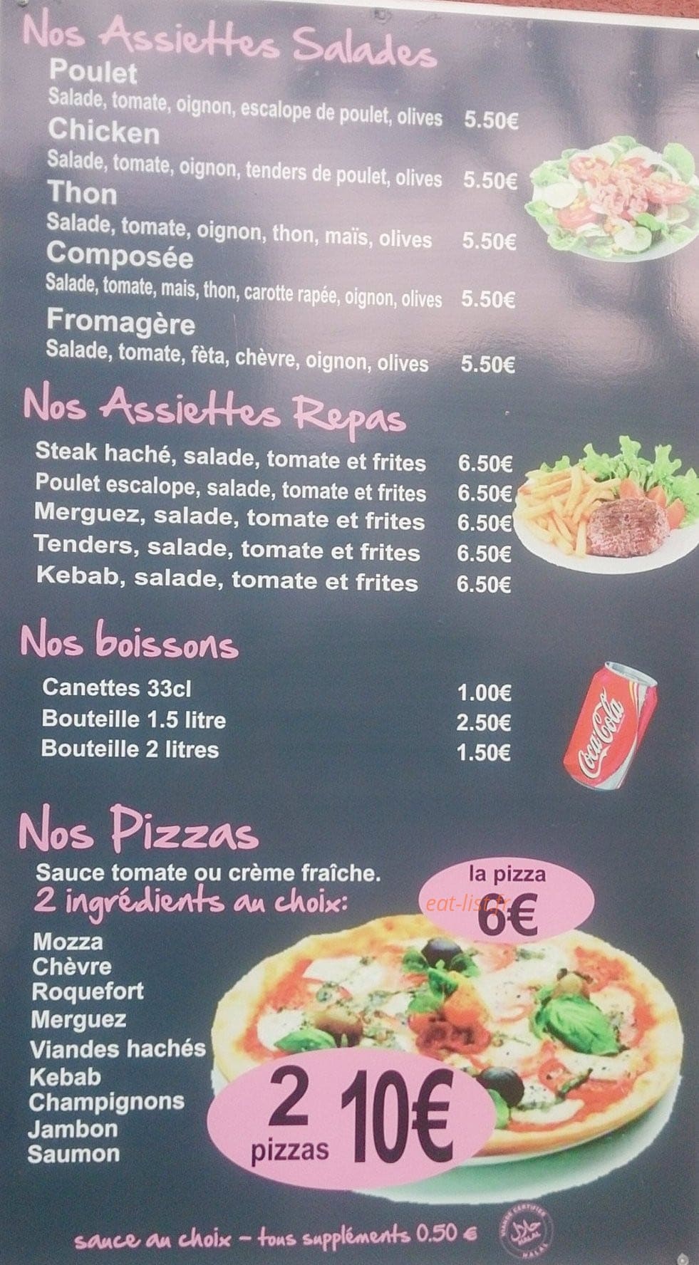 Chez Anni Burger — carte page 2
