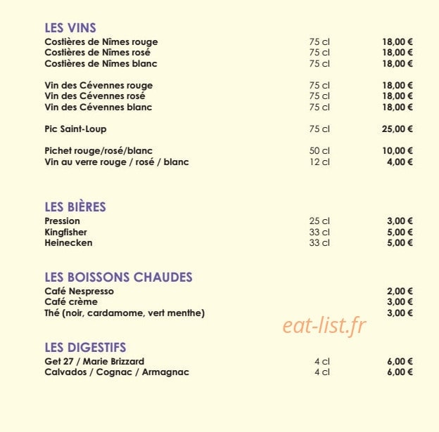 Chez Rani — carte page 7
