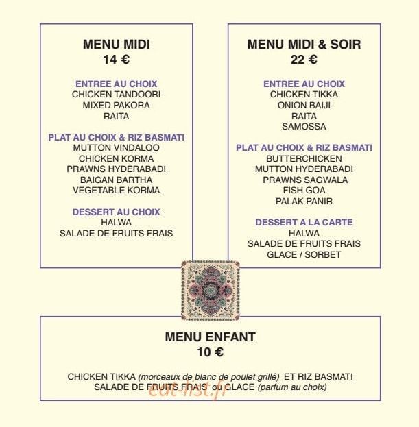 Chez Rani — carte page 6