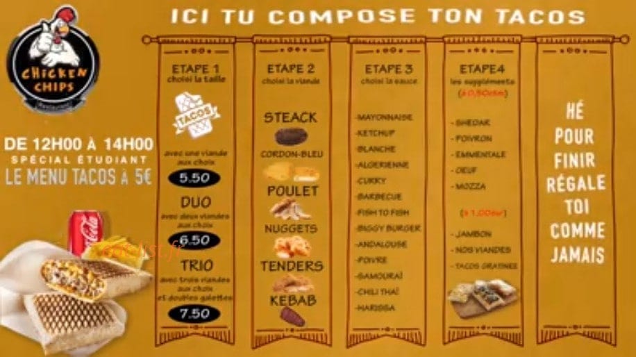 Chicken Chips — carte page 2