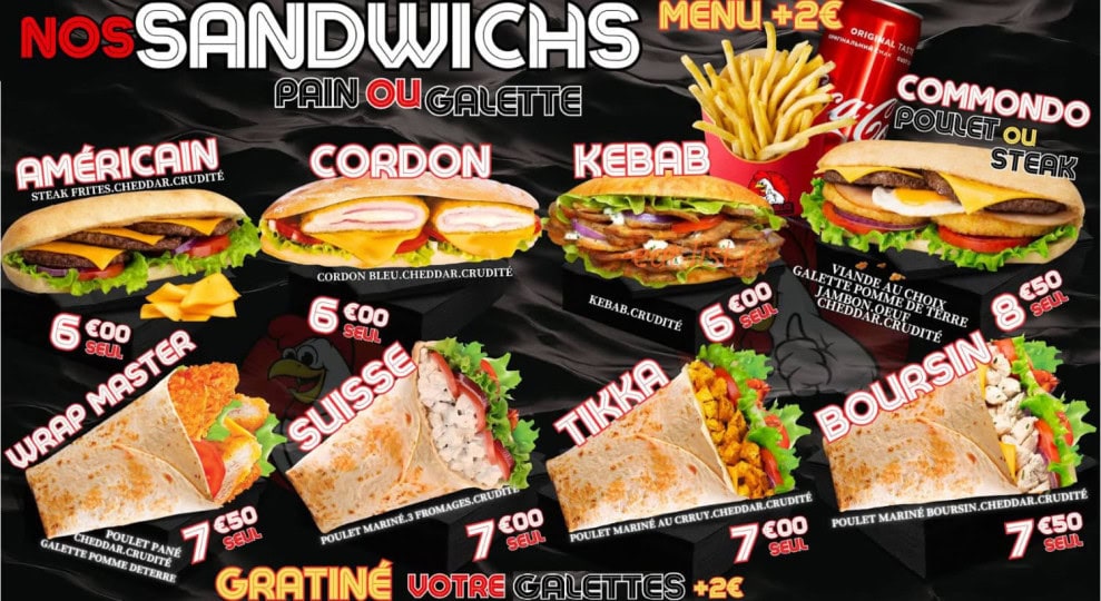 Chicken Delice — carte page 4