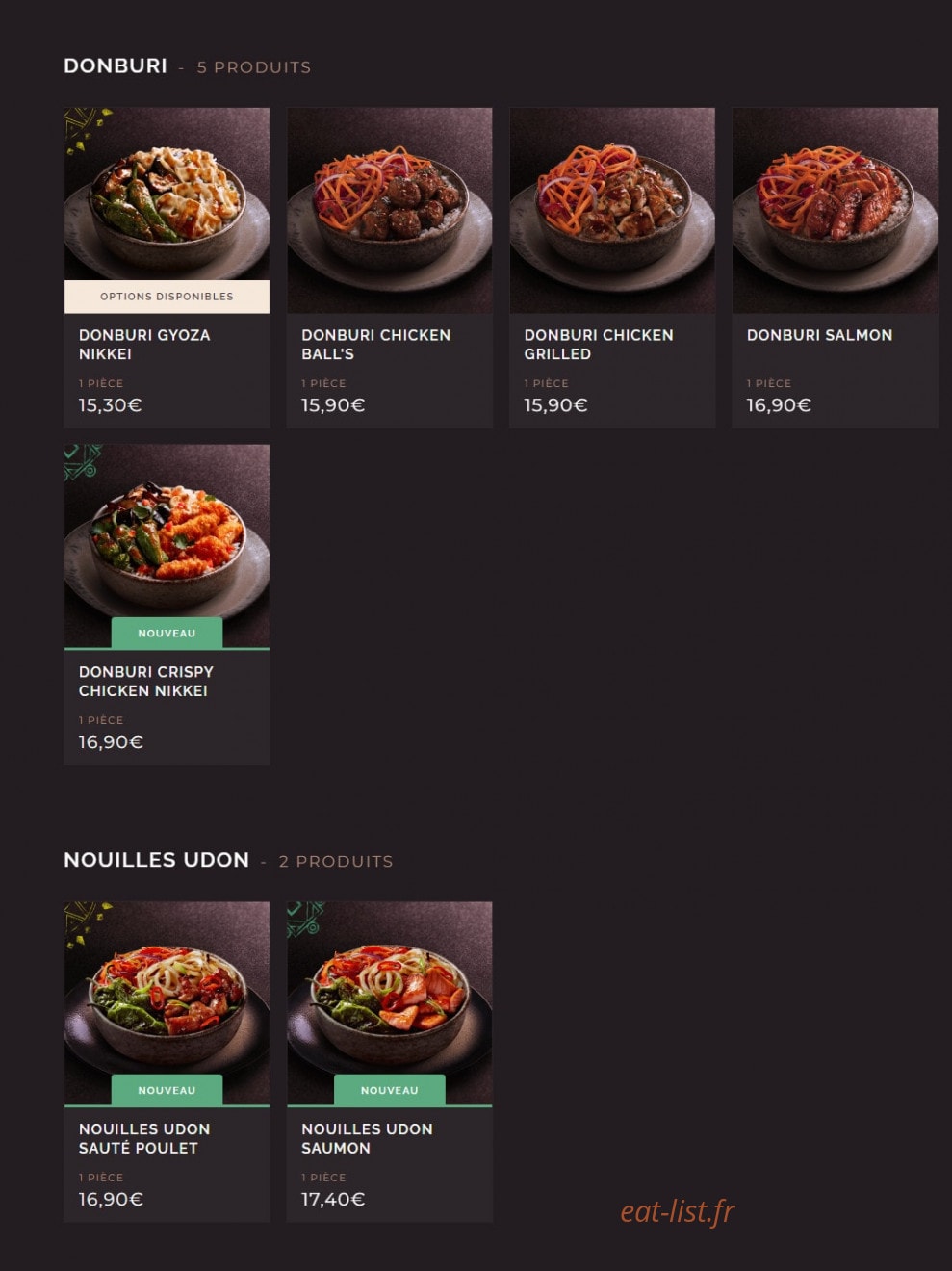 Côté Sushi — carte page 12