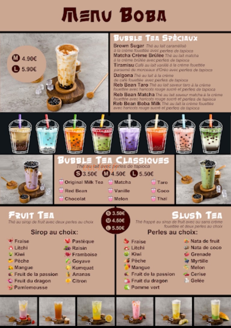 D&J Bubble Tea — carte page 2