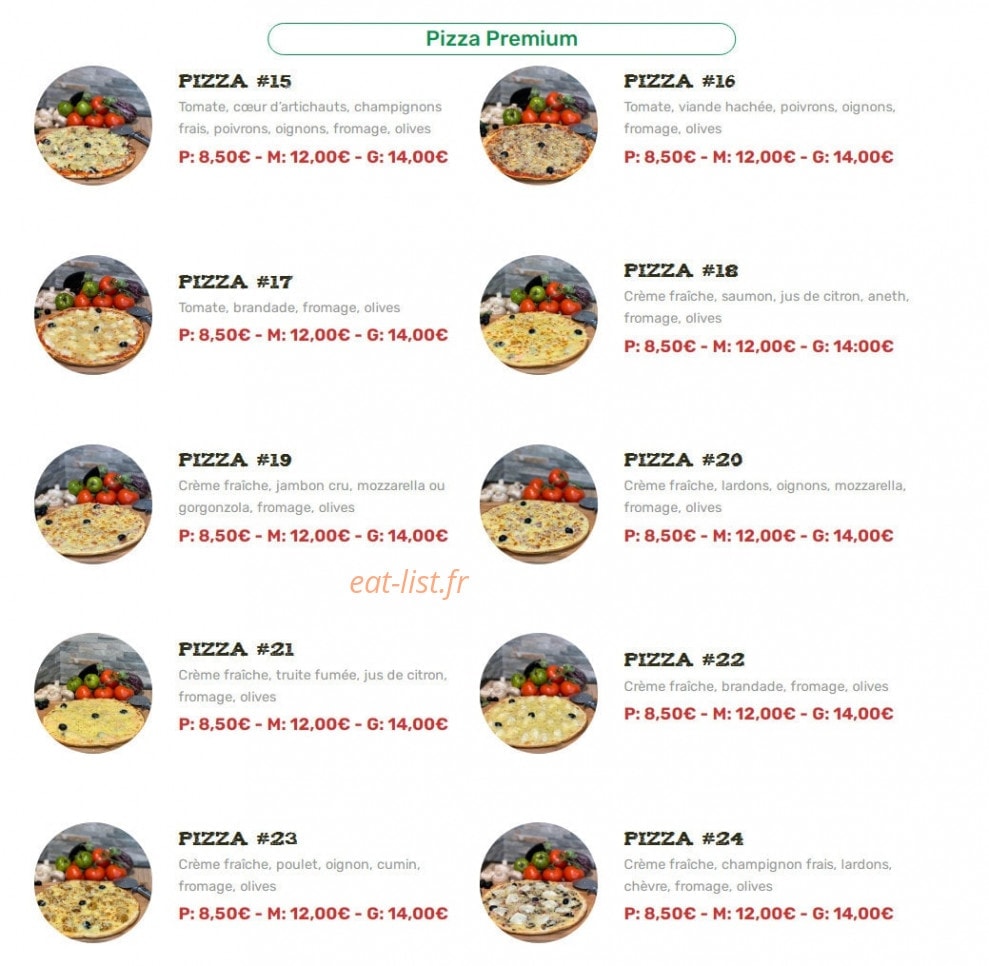 Dolce Pizza — carte page 3