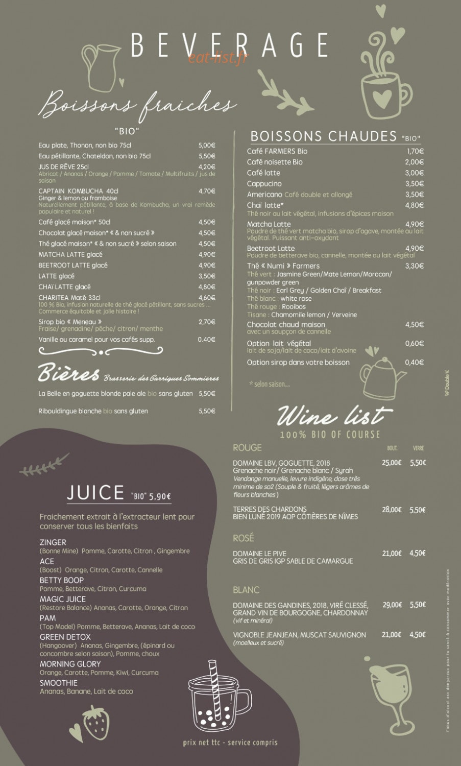 Farmers Organic — carte page 2