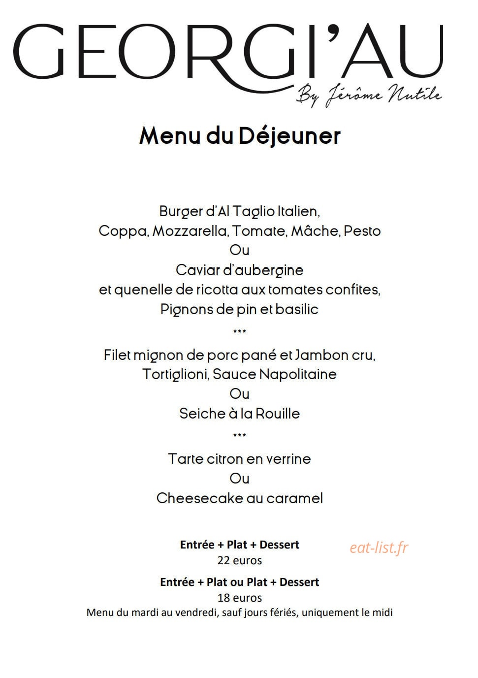Georgi'AU By Jérôme — carte page 8