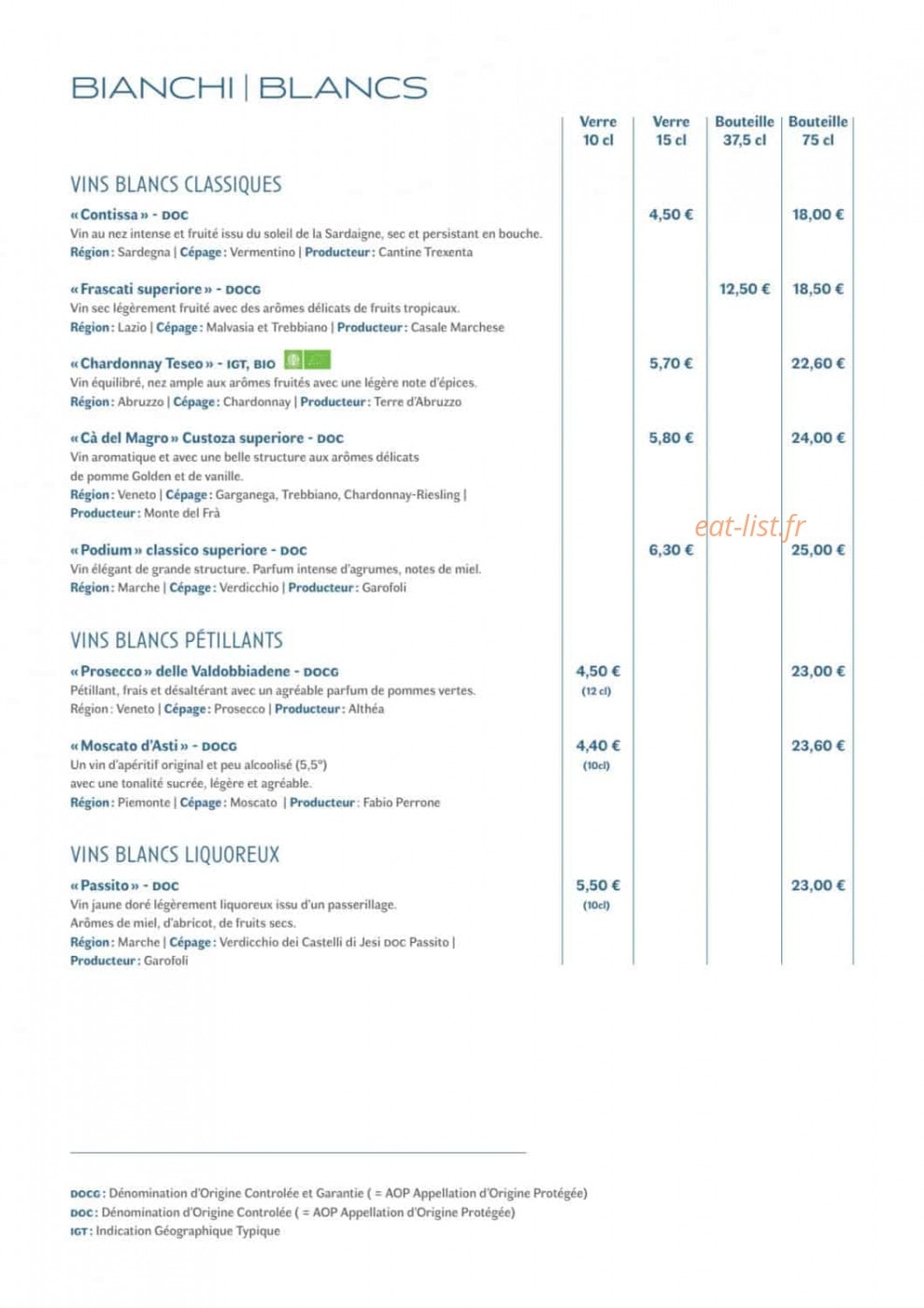 Il Ristorante — carte page 7