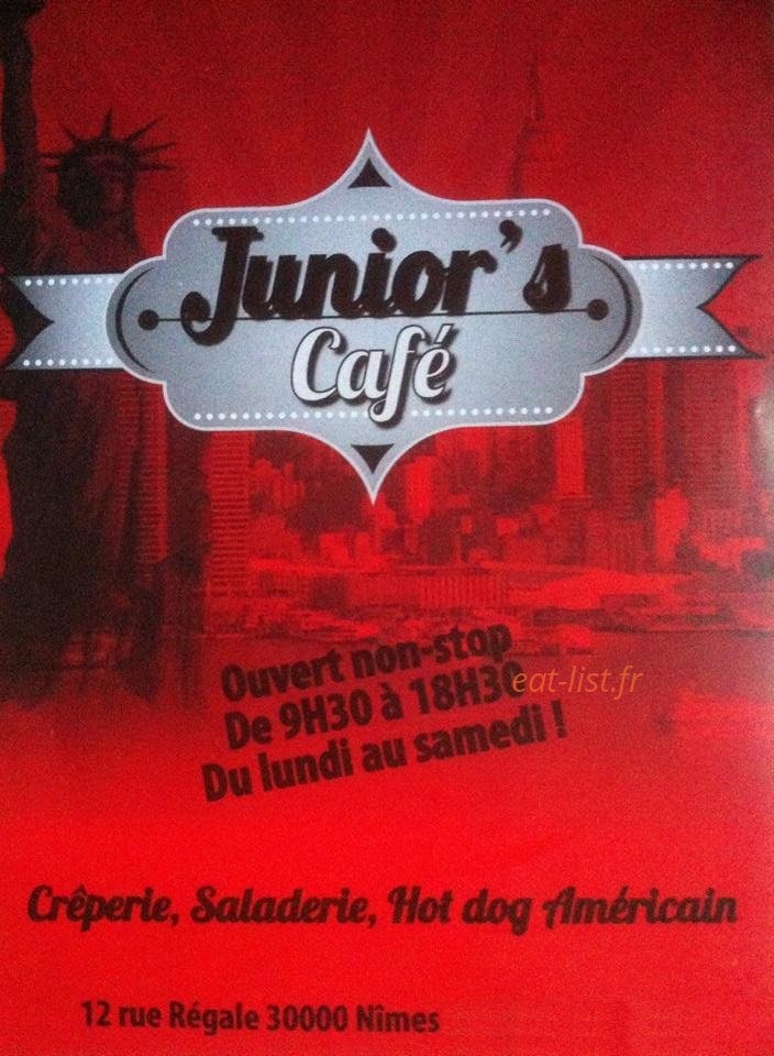 Junior's café — carte page 1