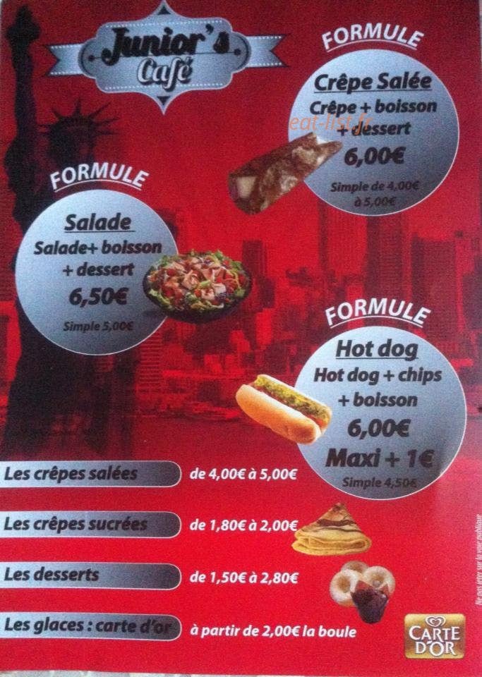 Junior's café — carte page 2