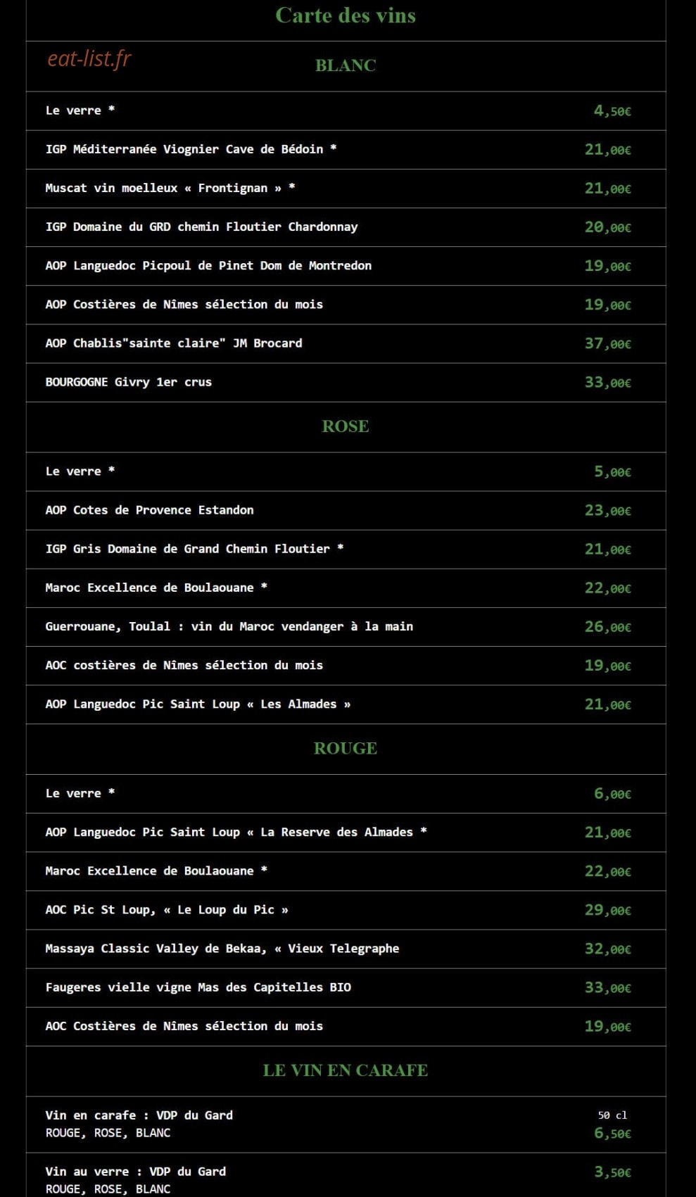 L'epicurien — carte page 5