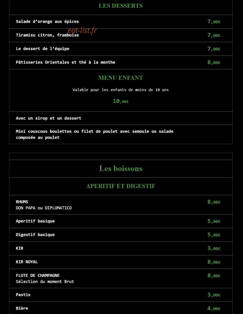 L'epicurien — carte page 3