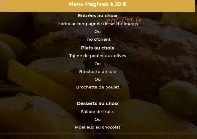 L'oriental grill — carte page 3