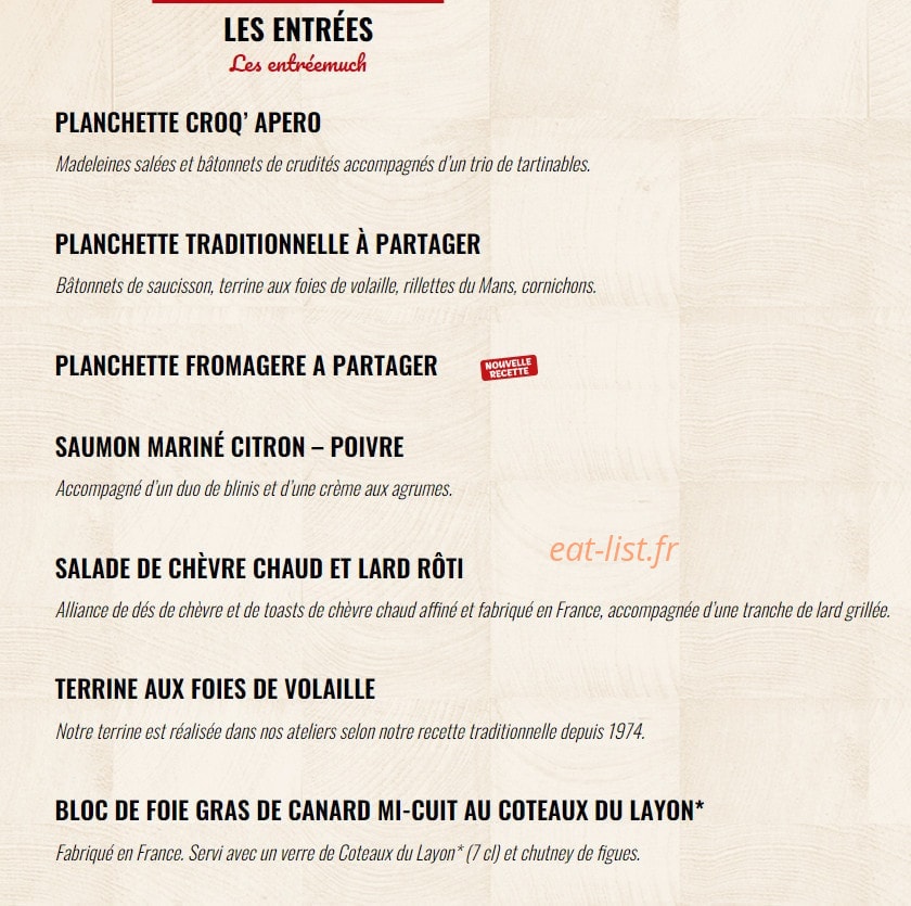 La Boucherie — carte page 1