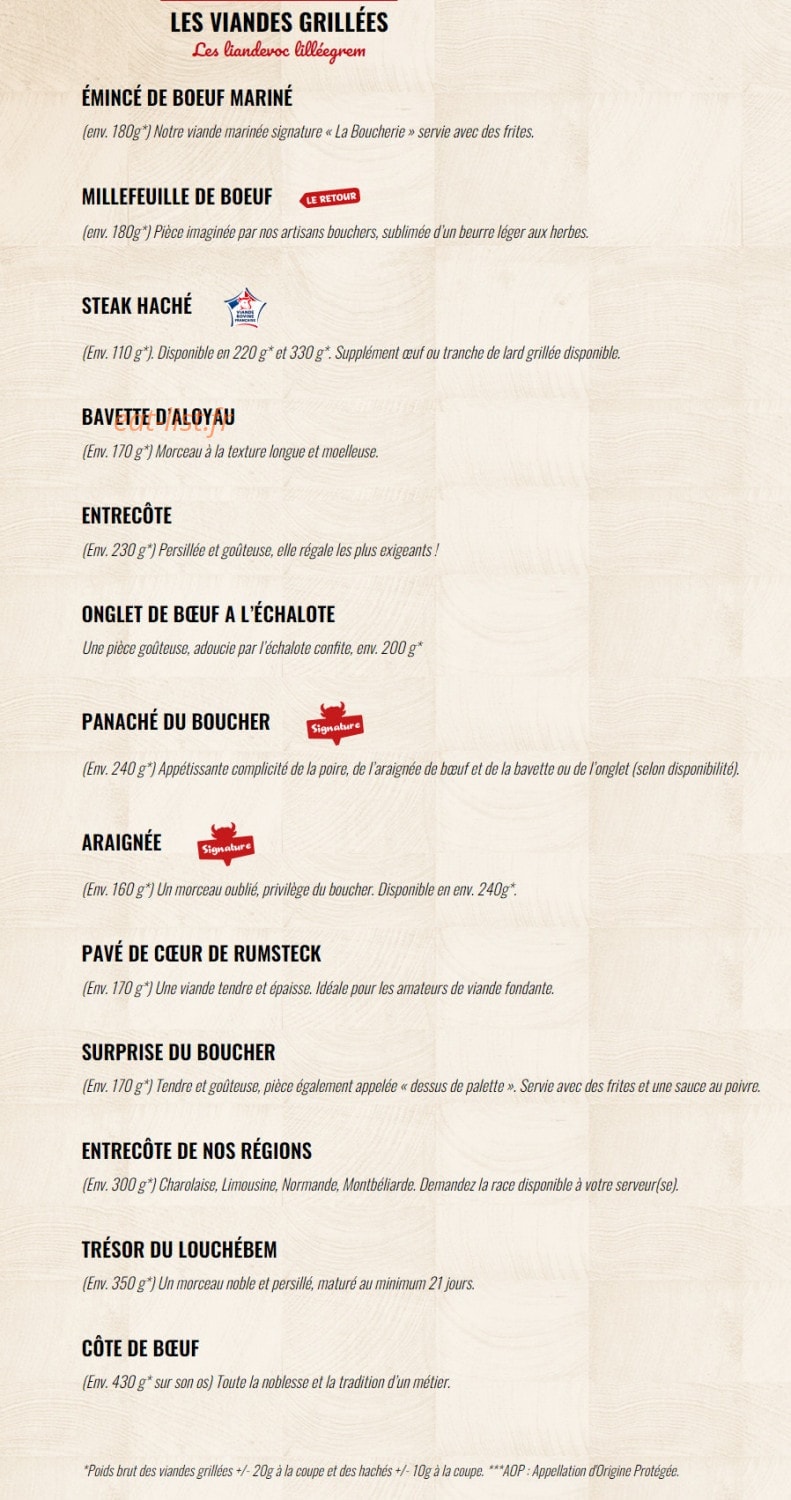 La Boucherie — carte page 3