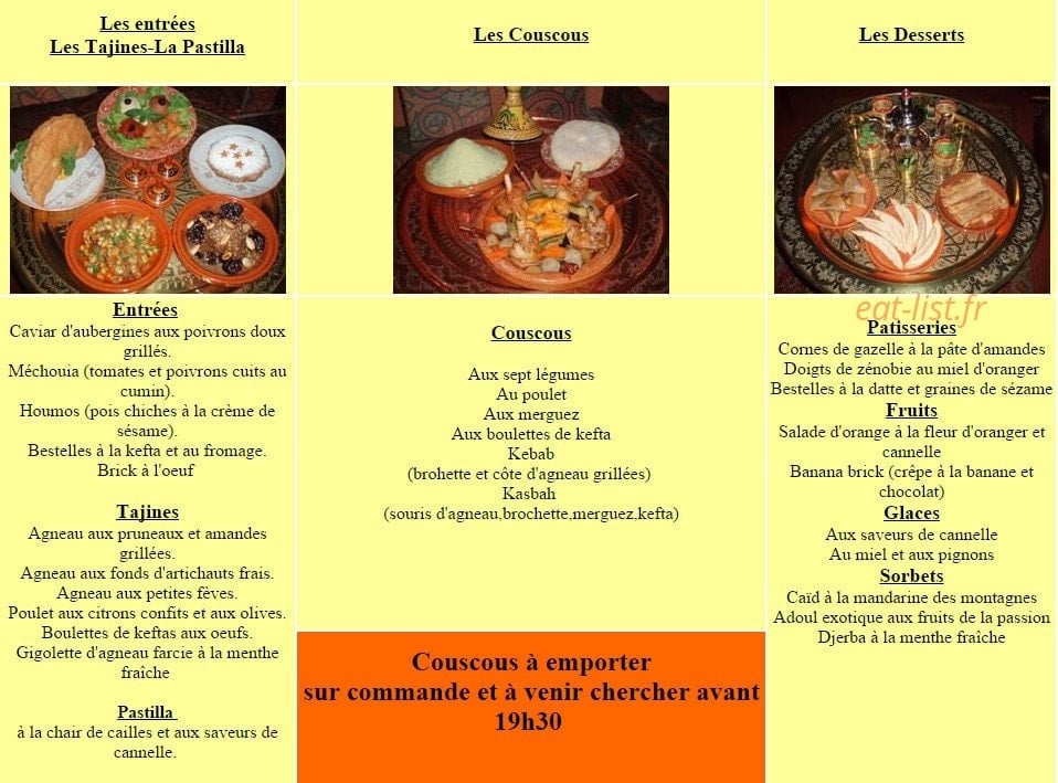 La Kasbah — carte page 1