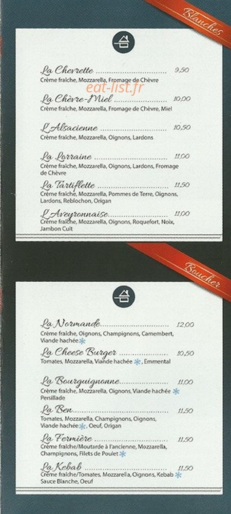 La Pizzeria Chez Ben — carte page 4