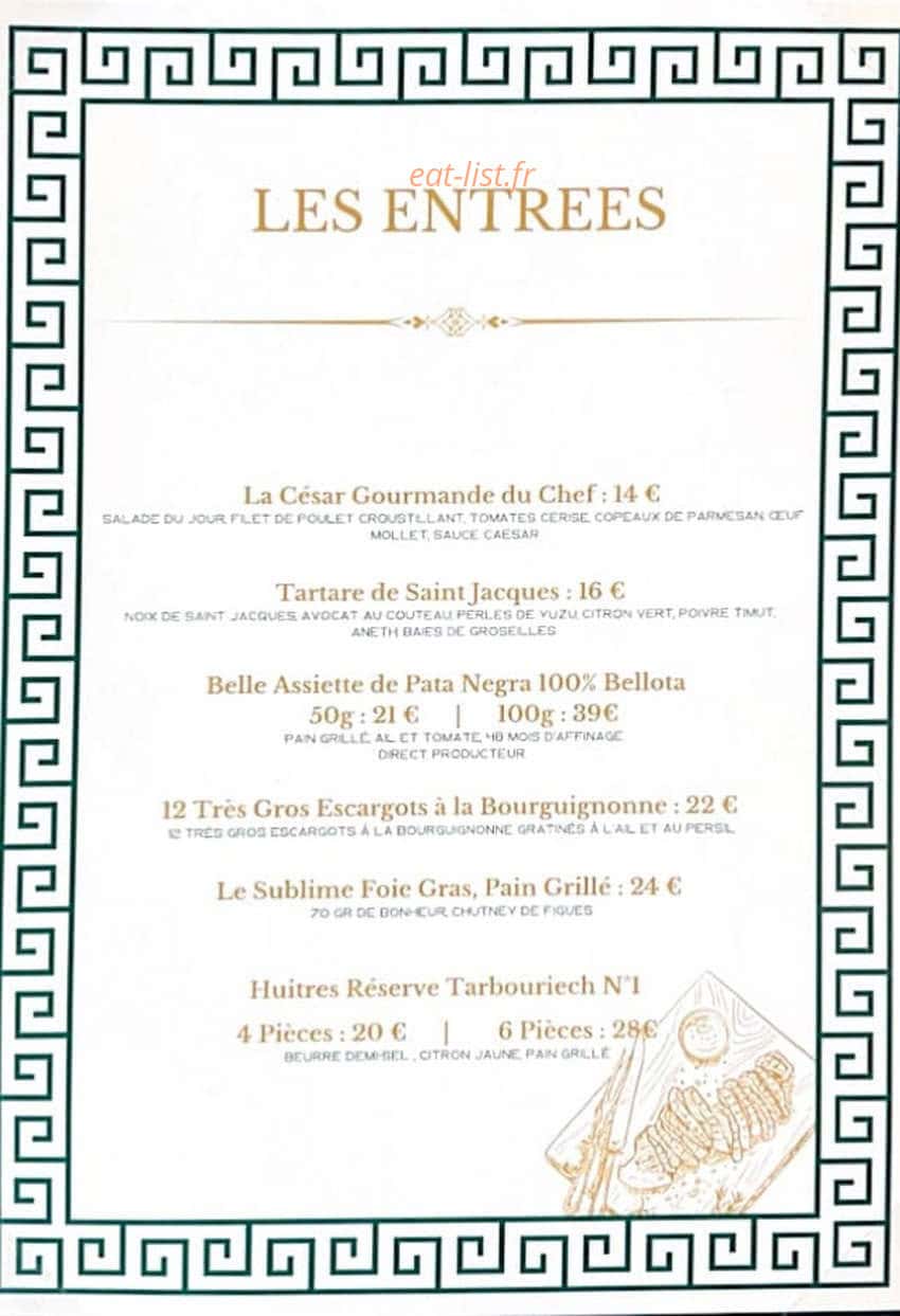 La Table d'Assas — carte page 1