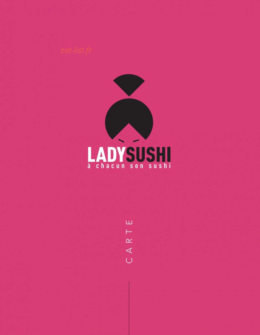 Lady Sushi — carte page 1