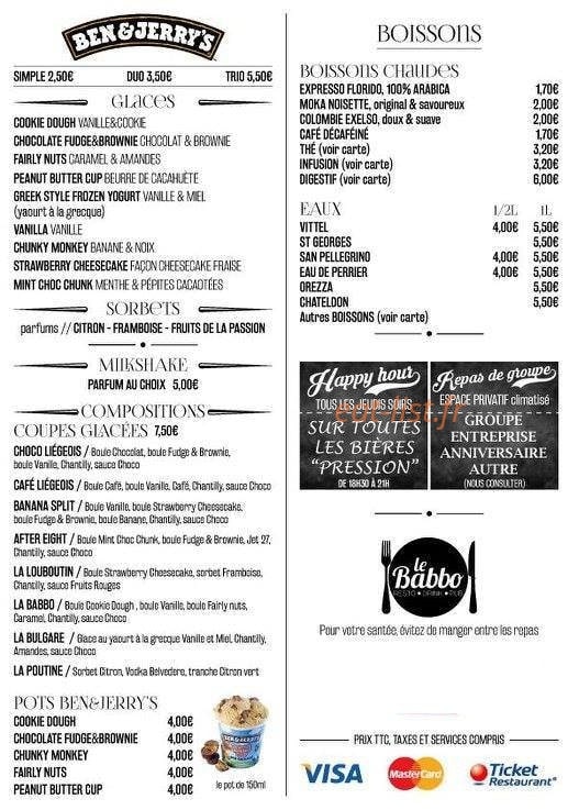 Le Babbo — carte page 4