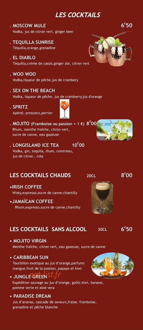 Le Bistrot de l'Horloge — carte page 13