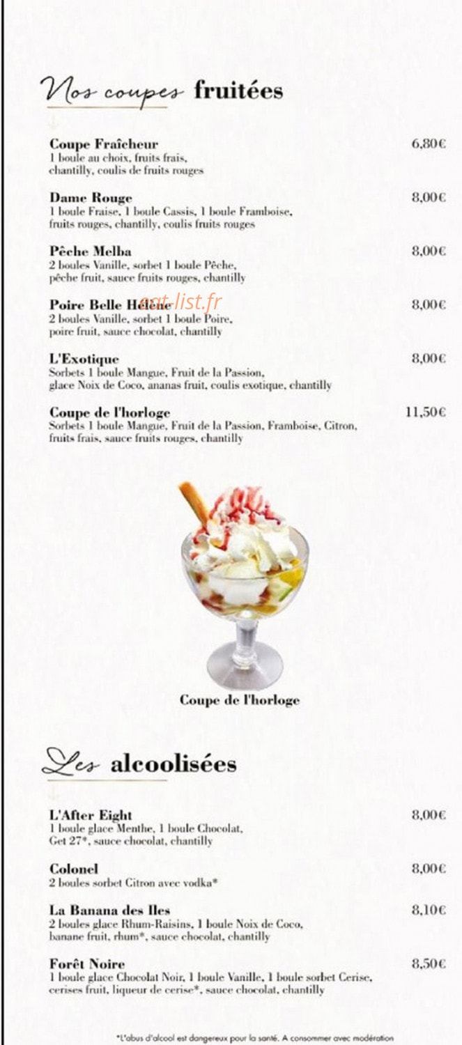 Le Bistrot de l'Horloge — carte page 6