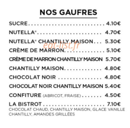 Le Bistrot — carte page 3