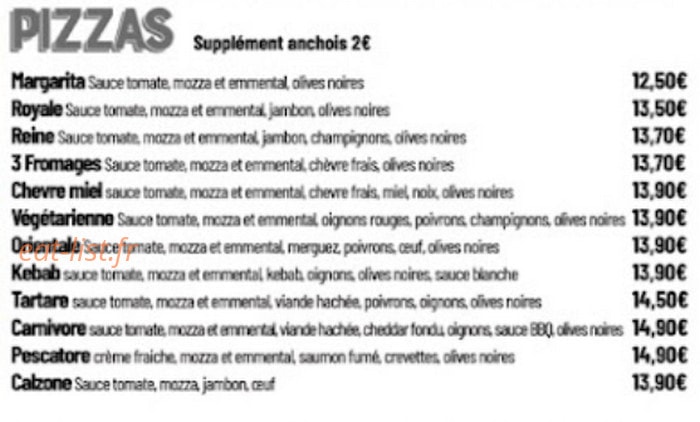 Le Bistrot — carte page 4