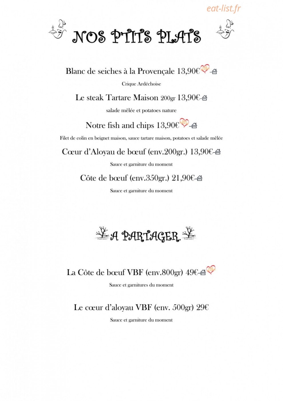 Le Bouchon des Greffes — carte page 5