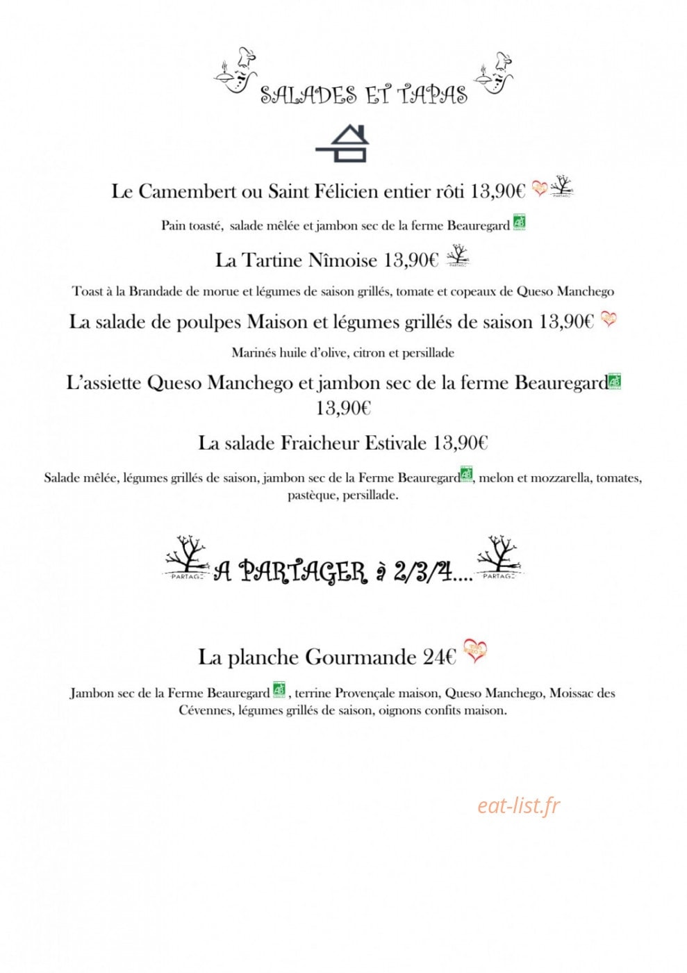 Le Bouchon des Greffes — carte page 4