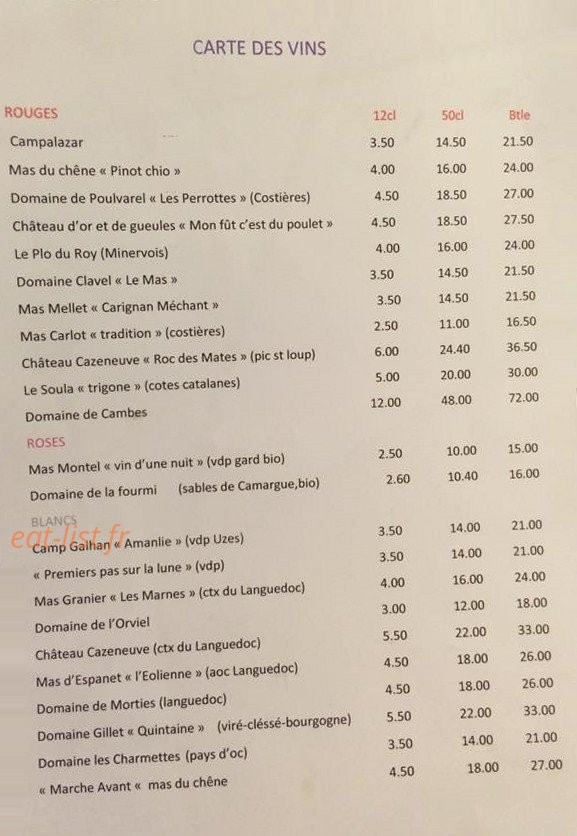 Le Café Bizarre — carte page 2