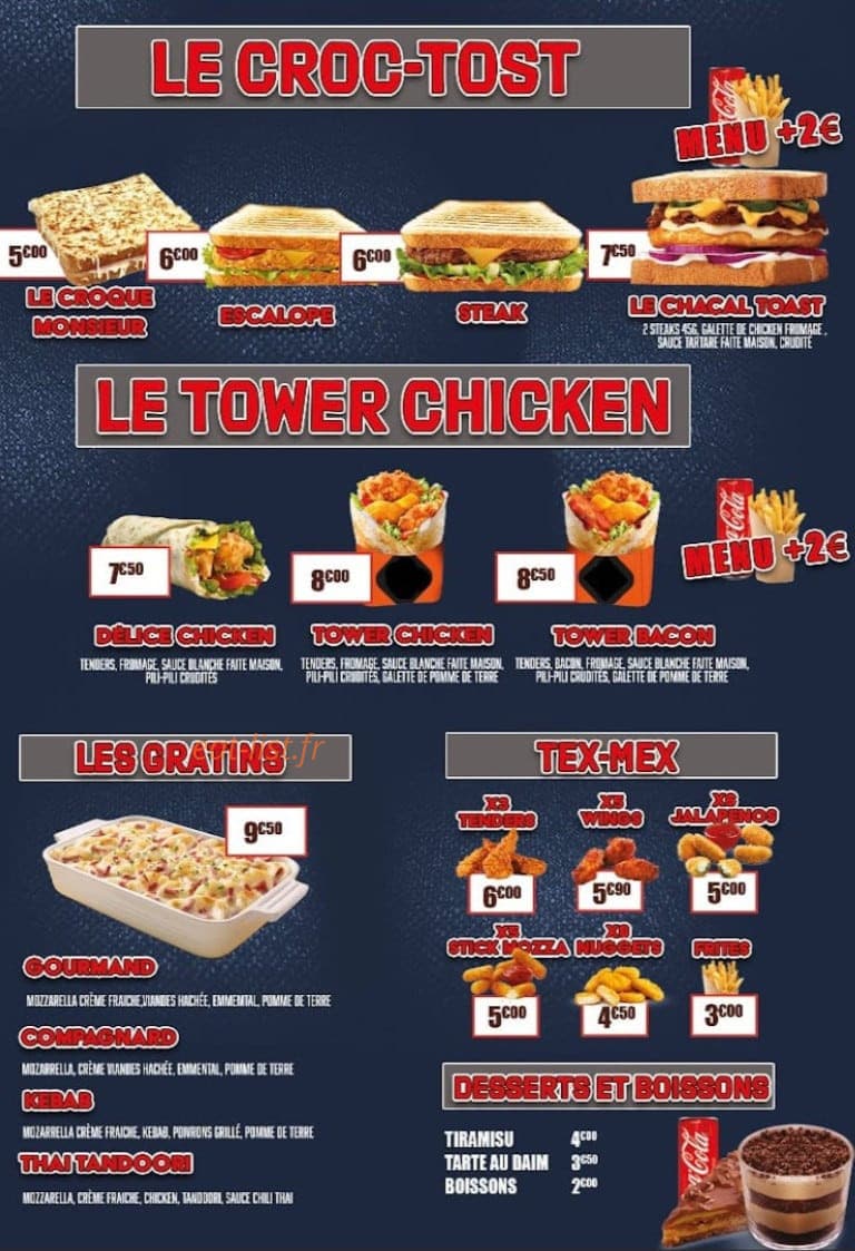 Le chacal food night 30 — carte page 4