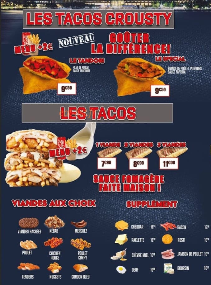 Le chacal food night 30 — carte page 3