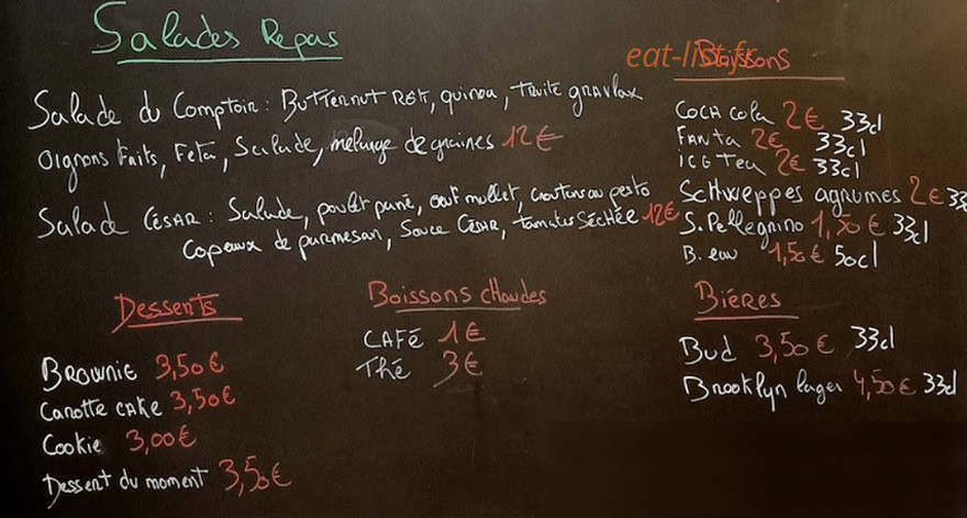 Le Comptoir à Hot-dog — carte page 2