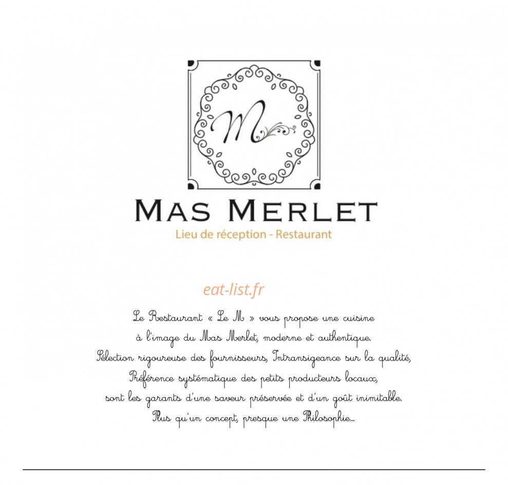 Le M du Mas Merlet — carte page 1