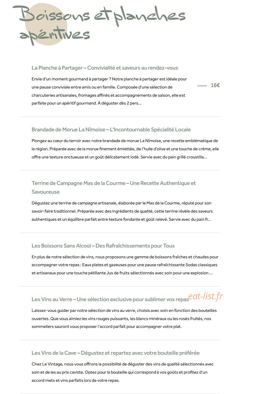 Le Vintage…suite — carte page 1