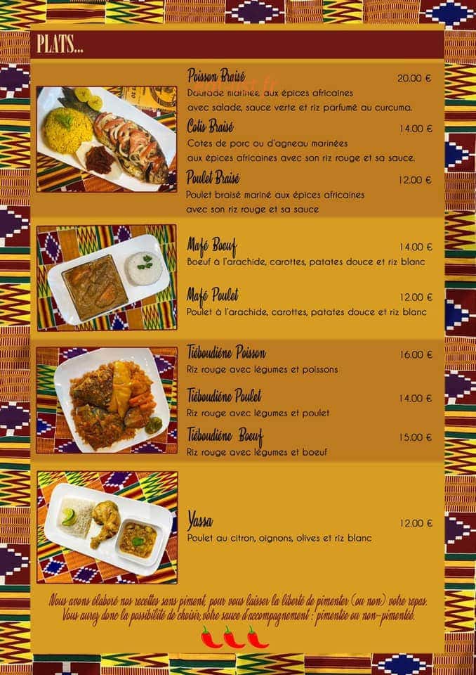 Les Délices d'Afrique — carte page 3