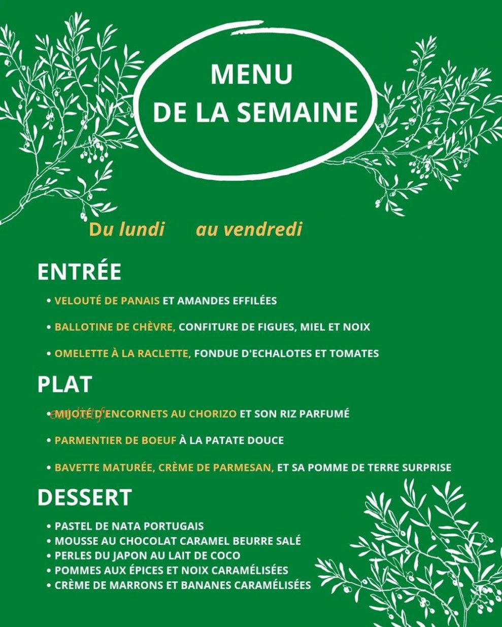 Les Délices de Lola — carte page 1
