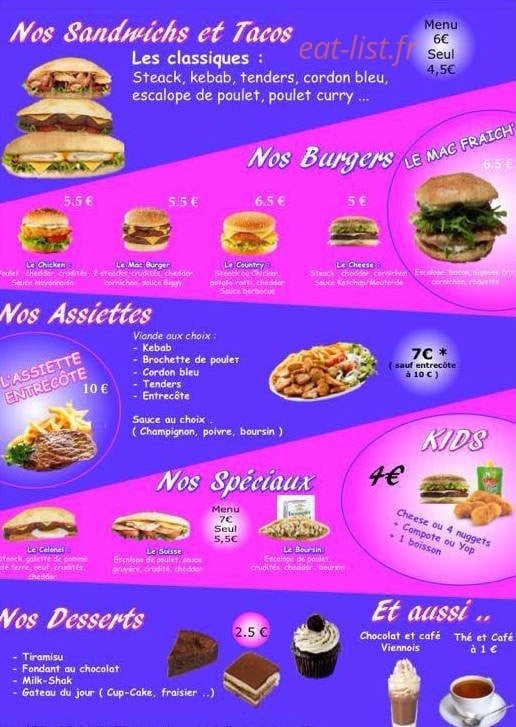 Mac Burger Women — carte page 2