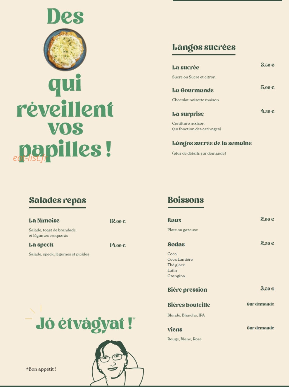 Mamie Langos — carte page 3